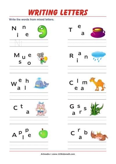 Mixed Letters Prereading Activities Free Printable Kindergarten 