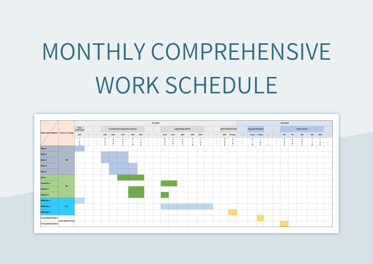 work plan template excel