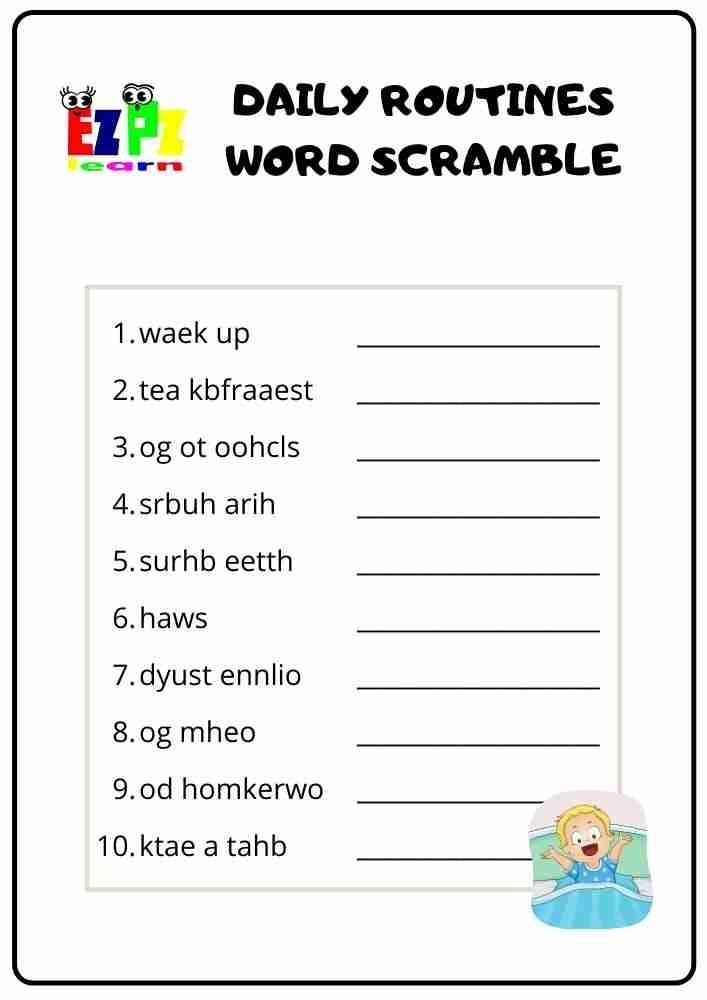 More Fun With Your Teaching With Free Printable Word Scramble Game With 