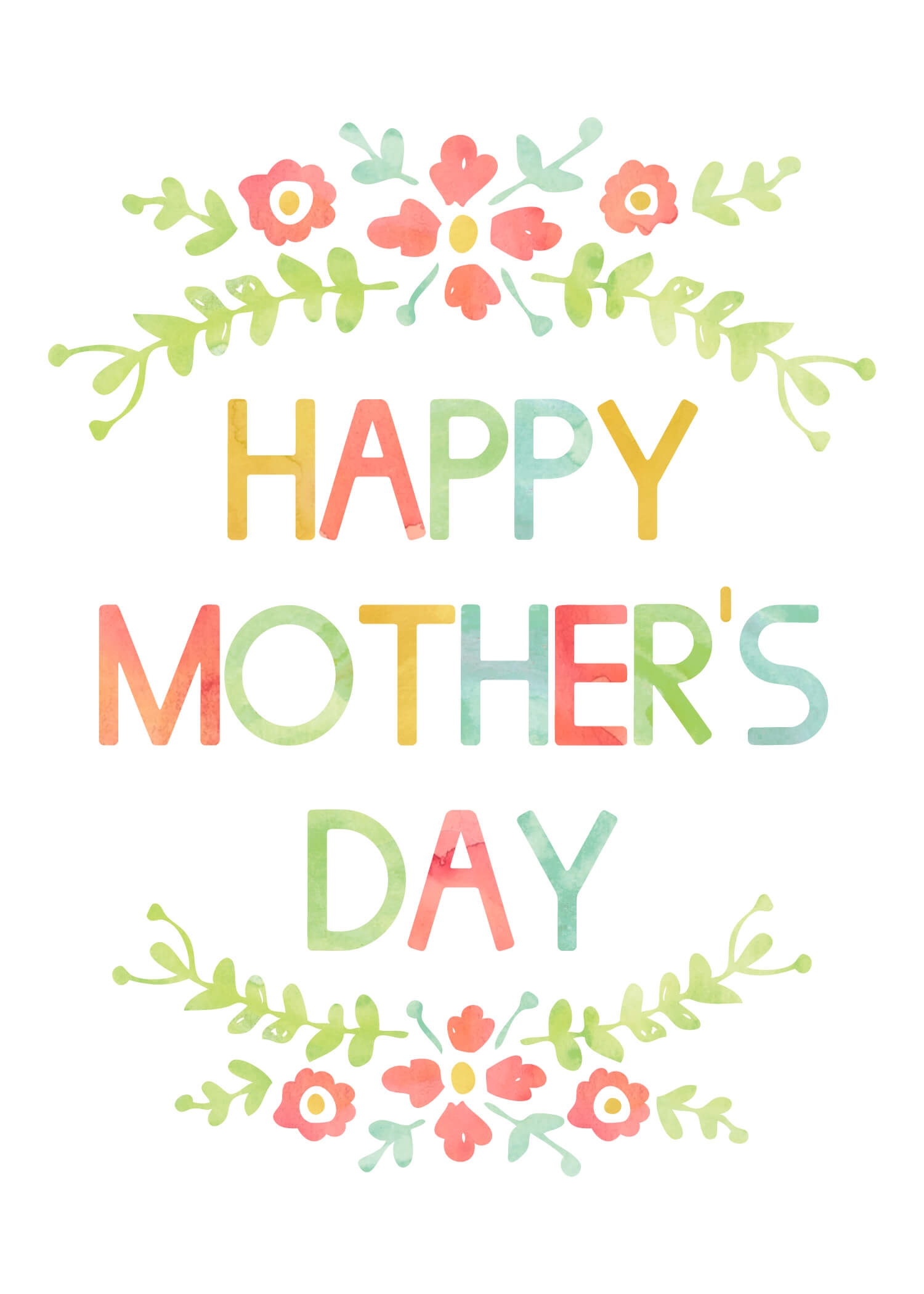 mothers day card printable template