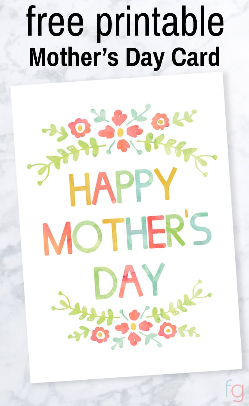 mother's day card template free printable