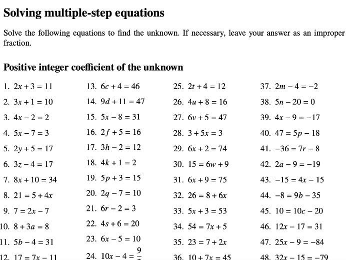 Multi Step Equations Coloring Worksheet By Gordons Education Shop 
