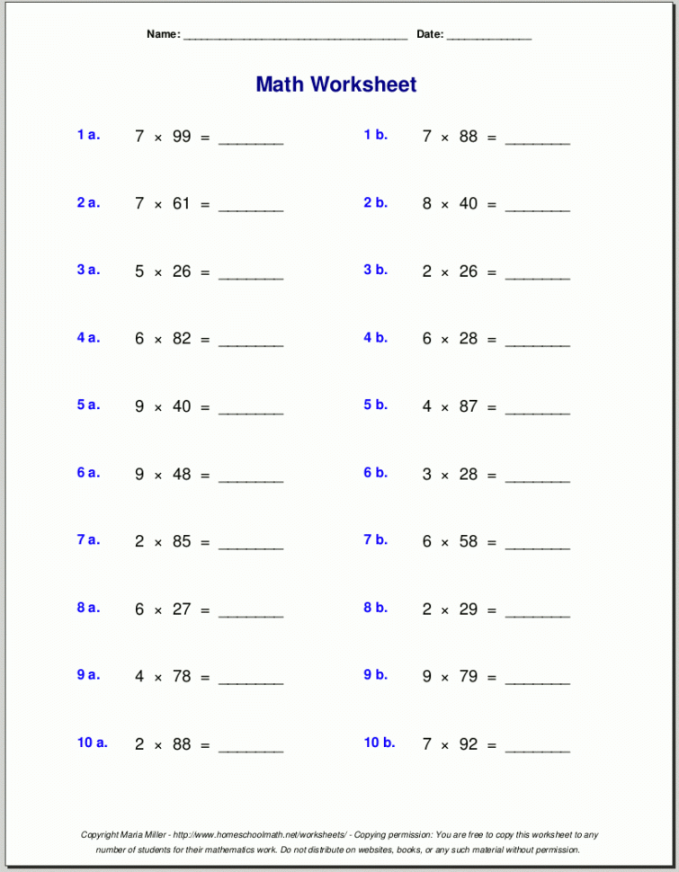 Multiplication Equations Worksheets MultiplicationWorksheets