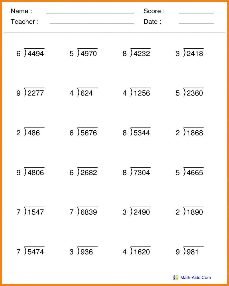 Multiplication Worksheets Grade 5 Free Atividades De Math 