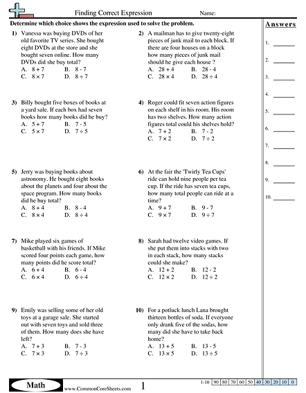 Multistep Worksheets Free CommonCoreSheets Worksheets Library