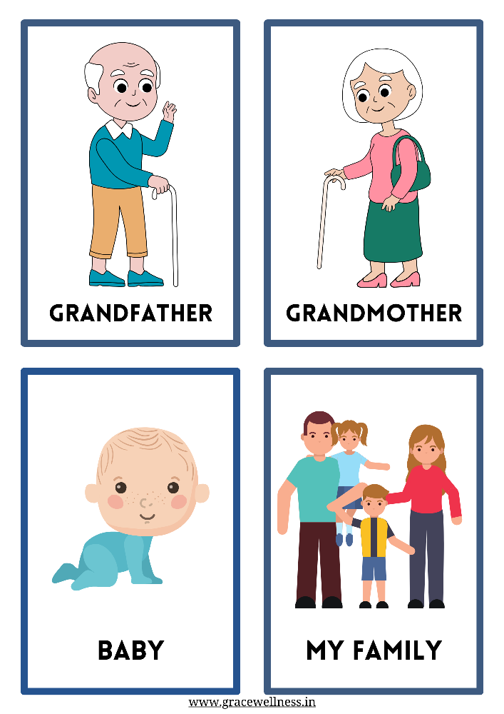My Family Flashcards Free Printable Pdf Family Flashcards Free
