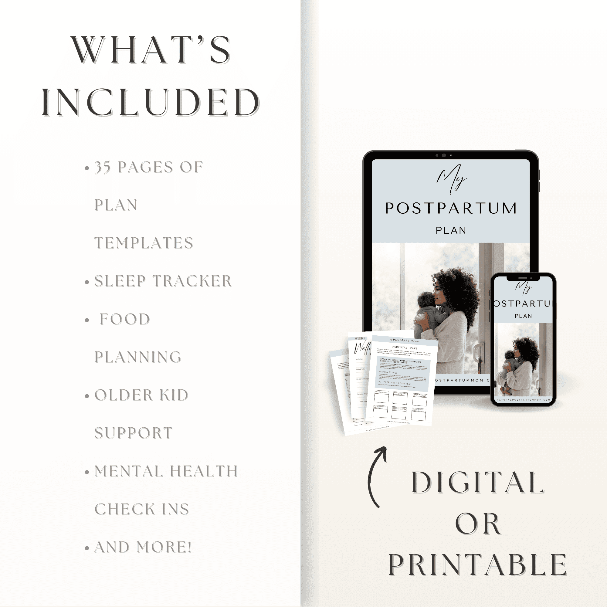 postpartum plan template