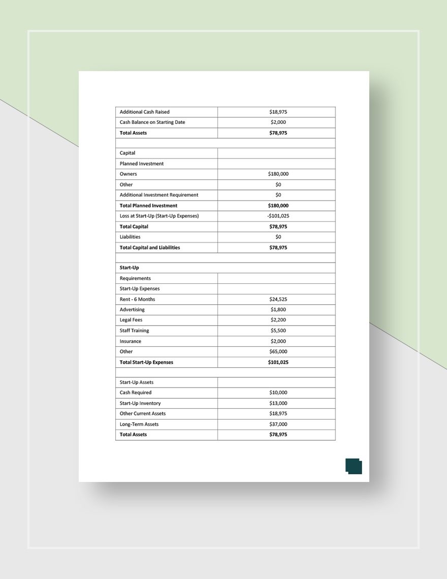 salon business plan template