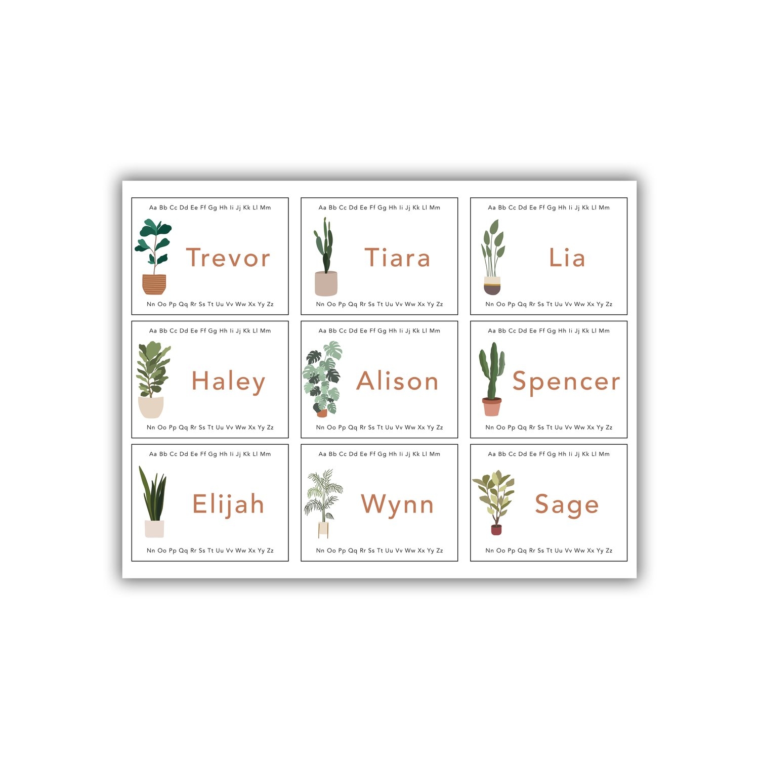 Name Tags EDITABLE 8 5x11 Digital Download The Simple Design Co 