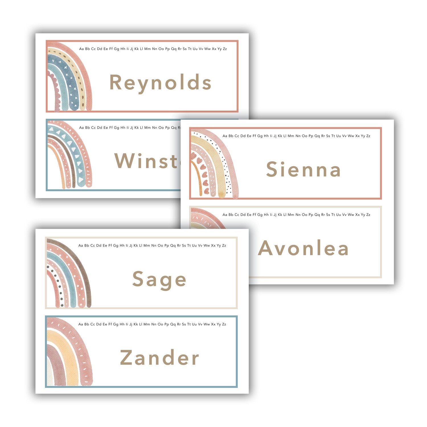 Name Tags EDITABLE 8 5x11 Digital Download The Simple 