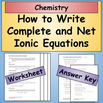 Net Ionic Equation Worksheet Answers Study Notes Chemistry Docsity 