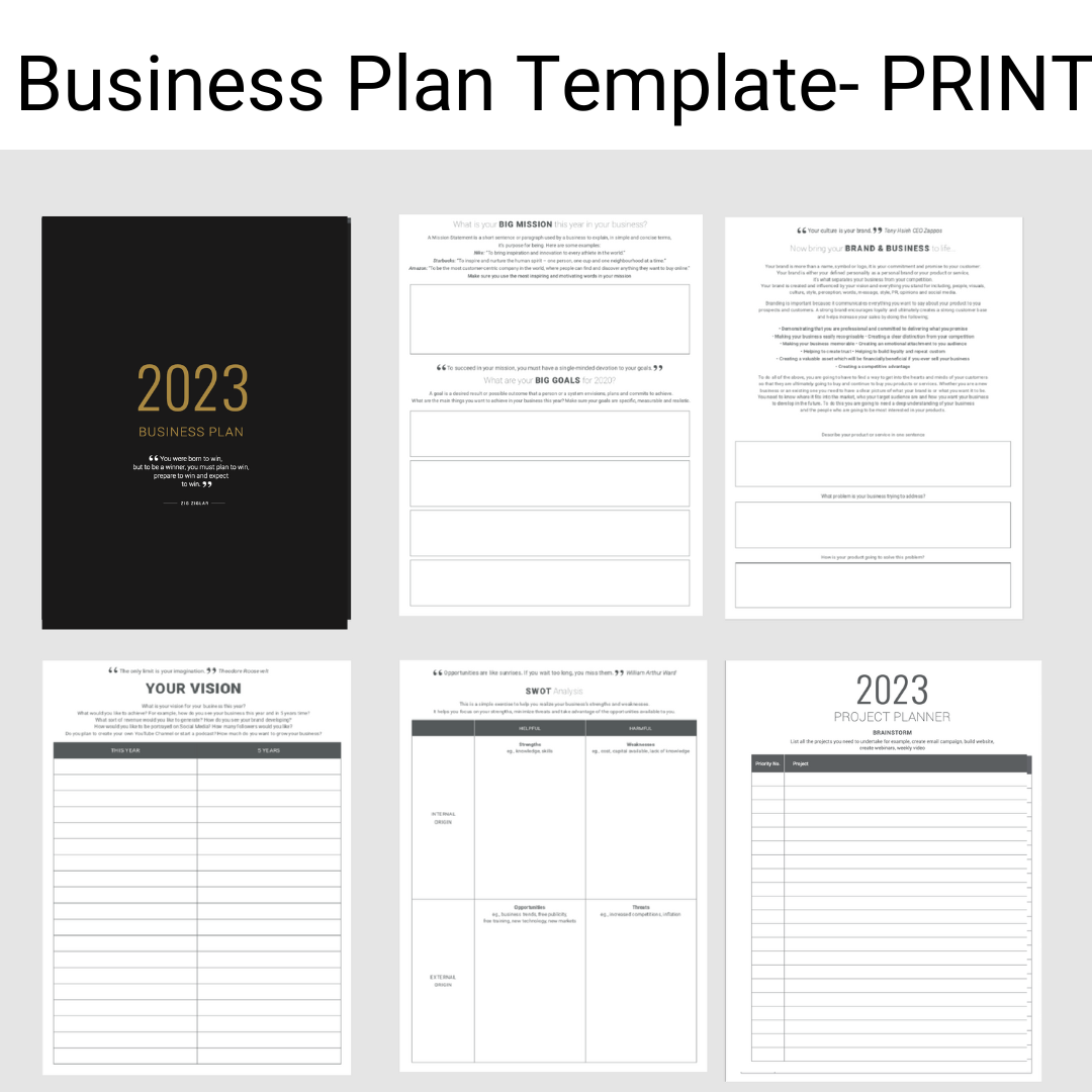 business plan template for kids