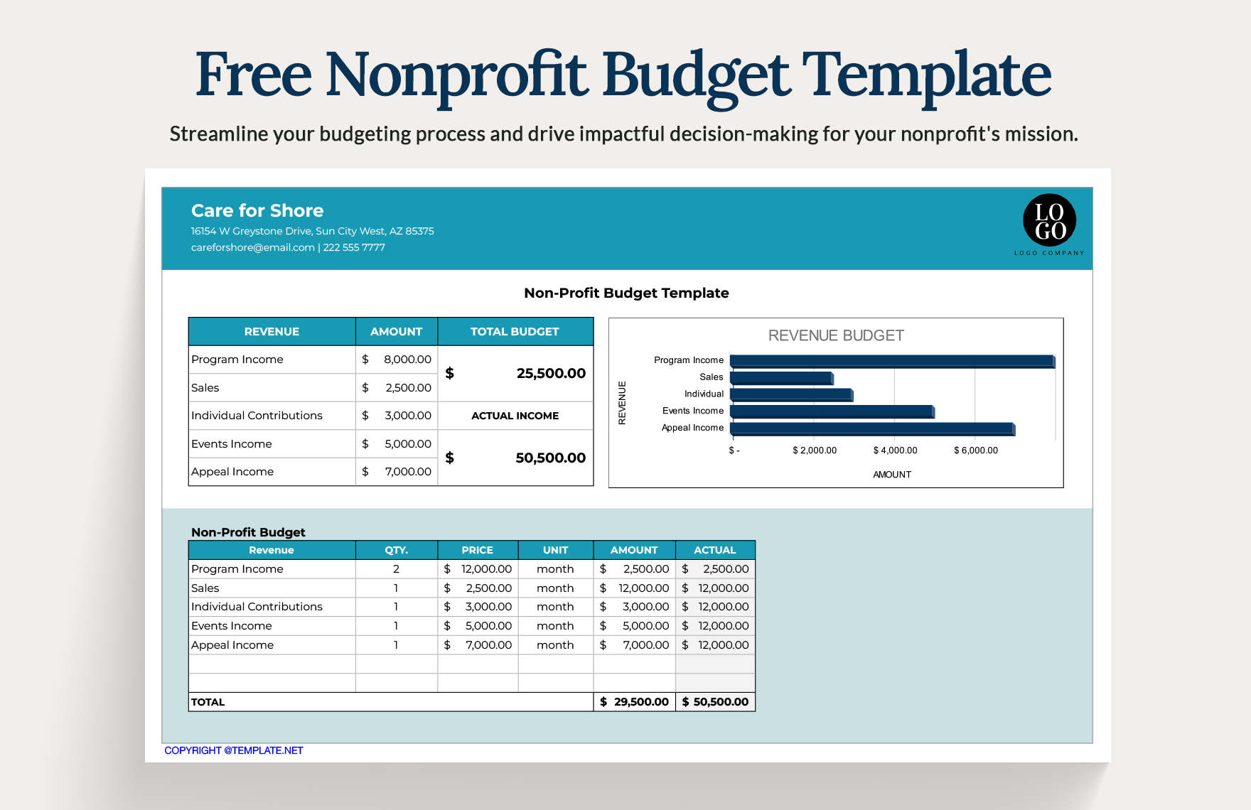 Nonprofit Budget Template In Excel Google Sheets Download Template