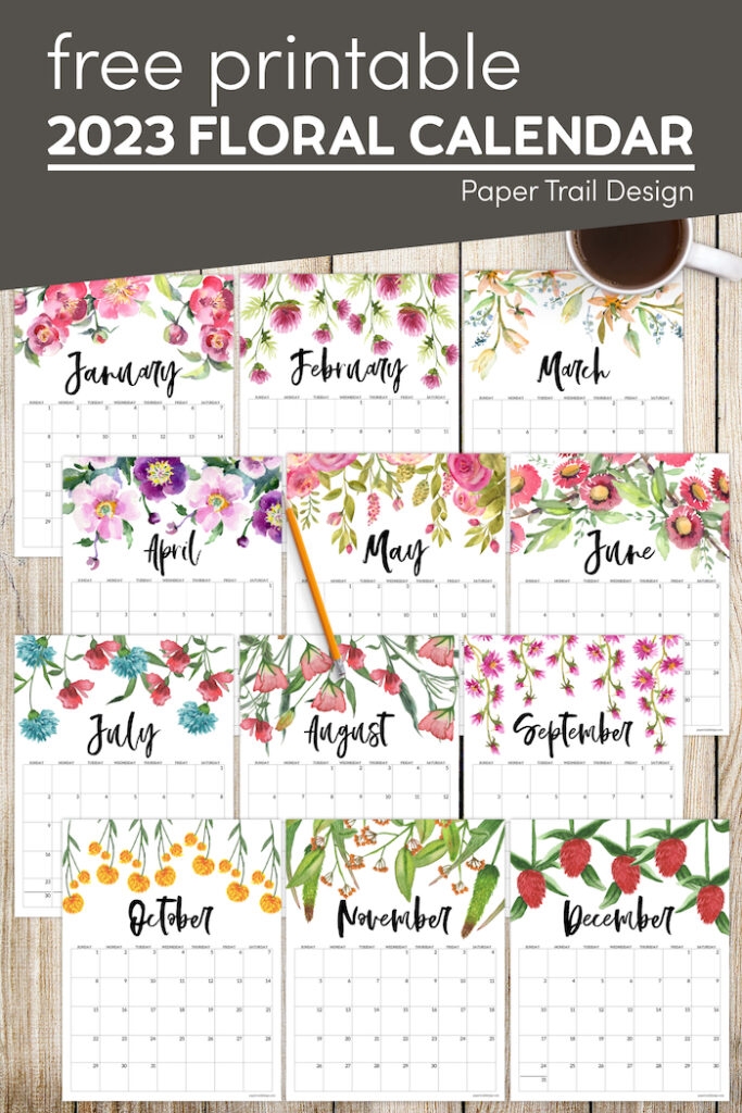 November 2024 Floral Calendar Printable Free Audie Candida