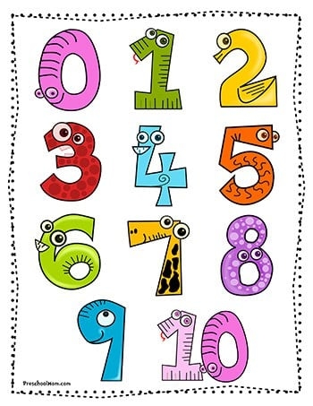 numbers design printable