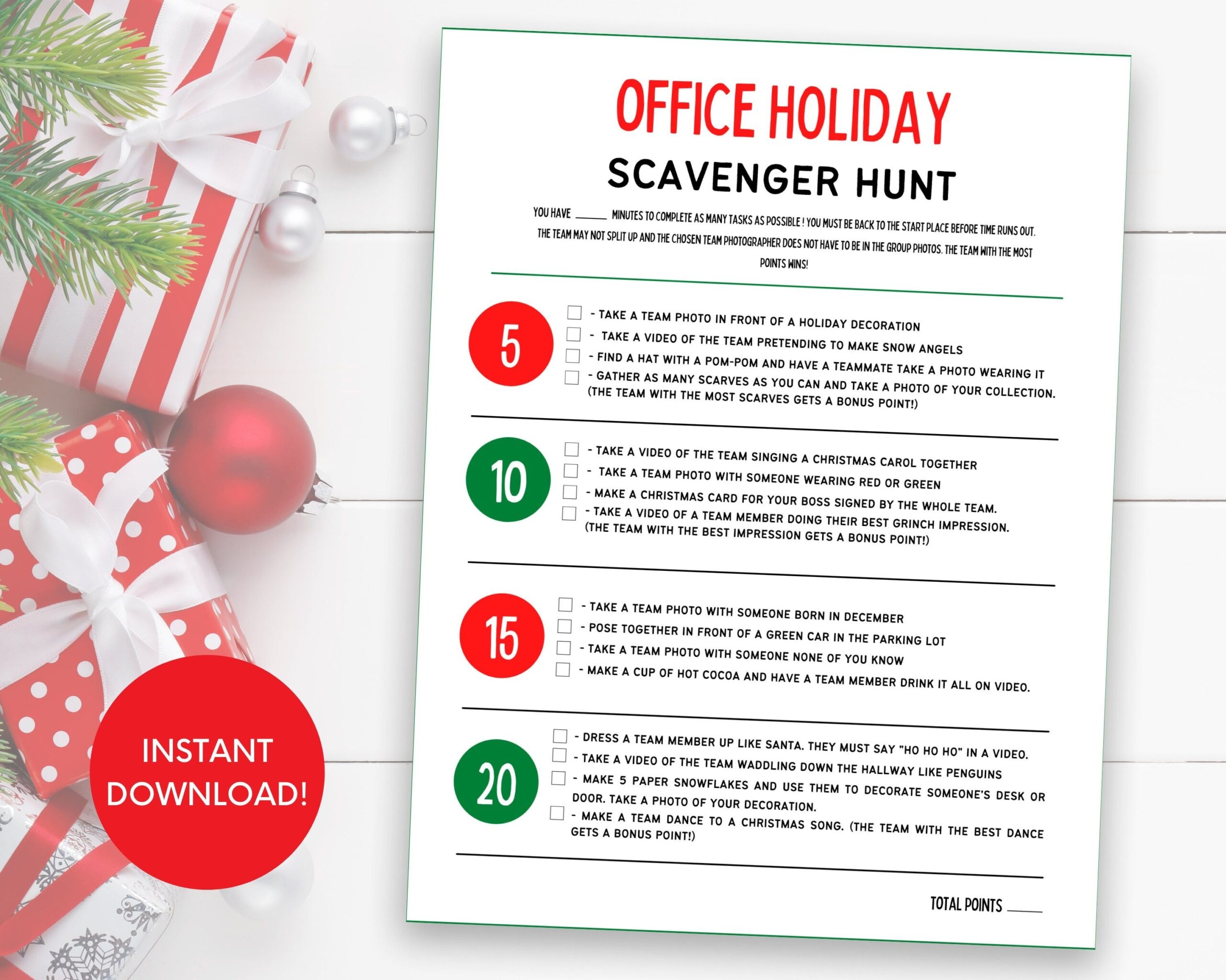 Office Holiday Scavenger Hunt Office Christmas Party Games Office