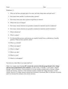 Ohm s Law And Power Equation Practice Worksheet