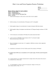 Ohm s Law And Power Equation Practice Worksheet