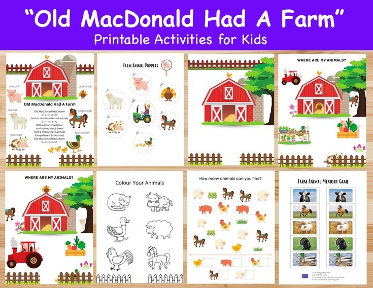 Old Macdonald Had A Farm Activities Farm Animals Games Story Time