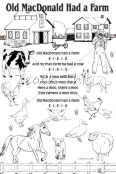 old macdonald had a farm printable activities
