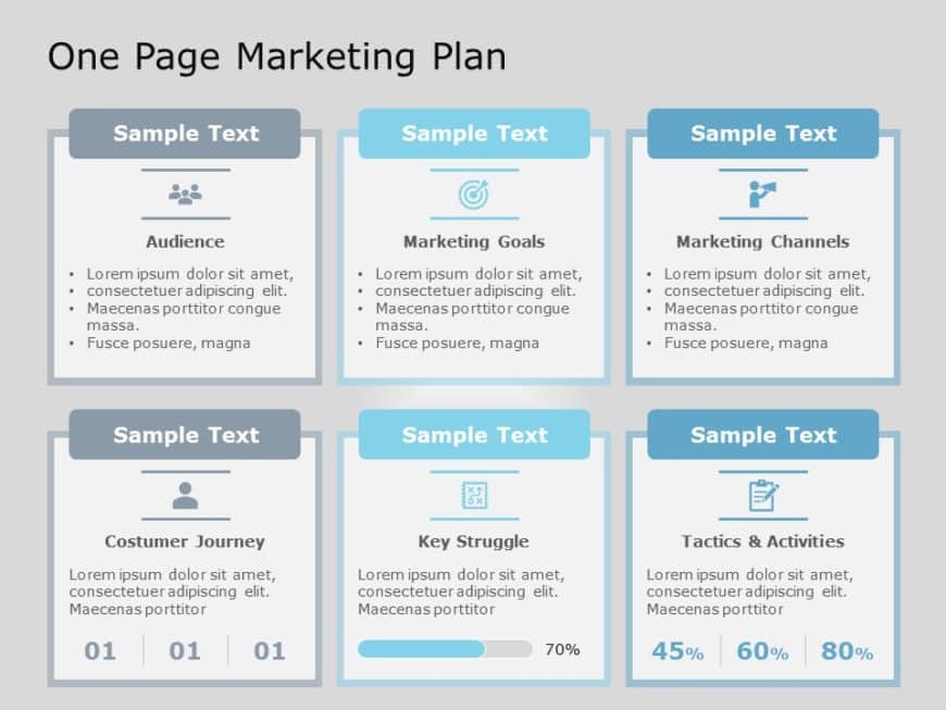 One Page Marketing Plan Template Riset