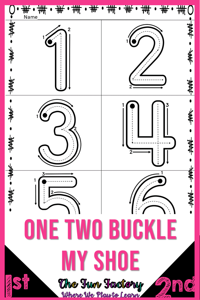 One Two Buckle My Shoe Nursery Rhyme Activities 1 2 Buckle My Shoe
