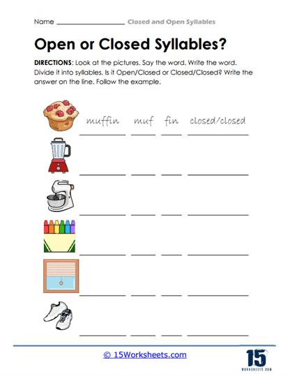 Open And Closed Syllables