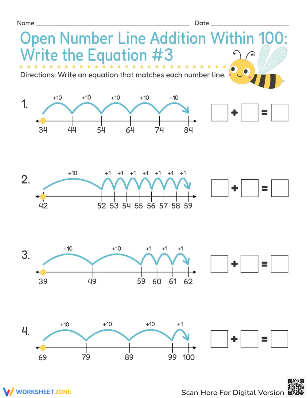 write the equation of the line worksheet