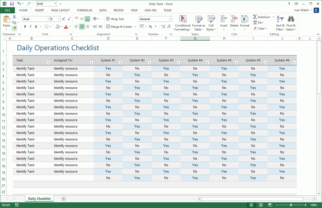 Operations Guide Template MS Word Excel Templates Forms 