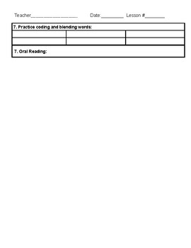 Orton Gillingham Lesson Plan Template By Kindergarten Blues TpT