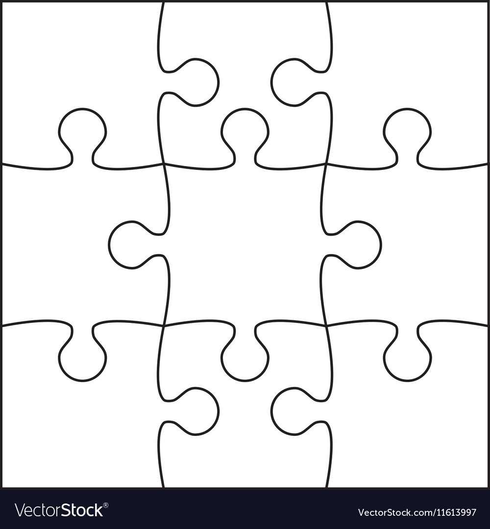 nine piece puzzle template