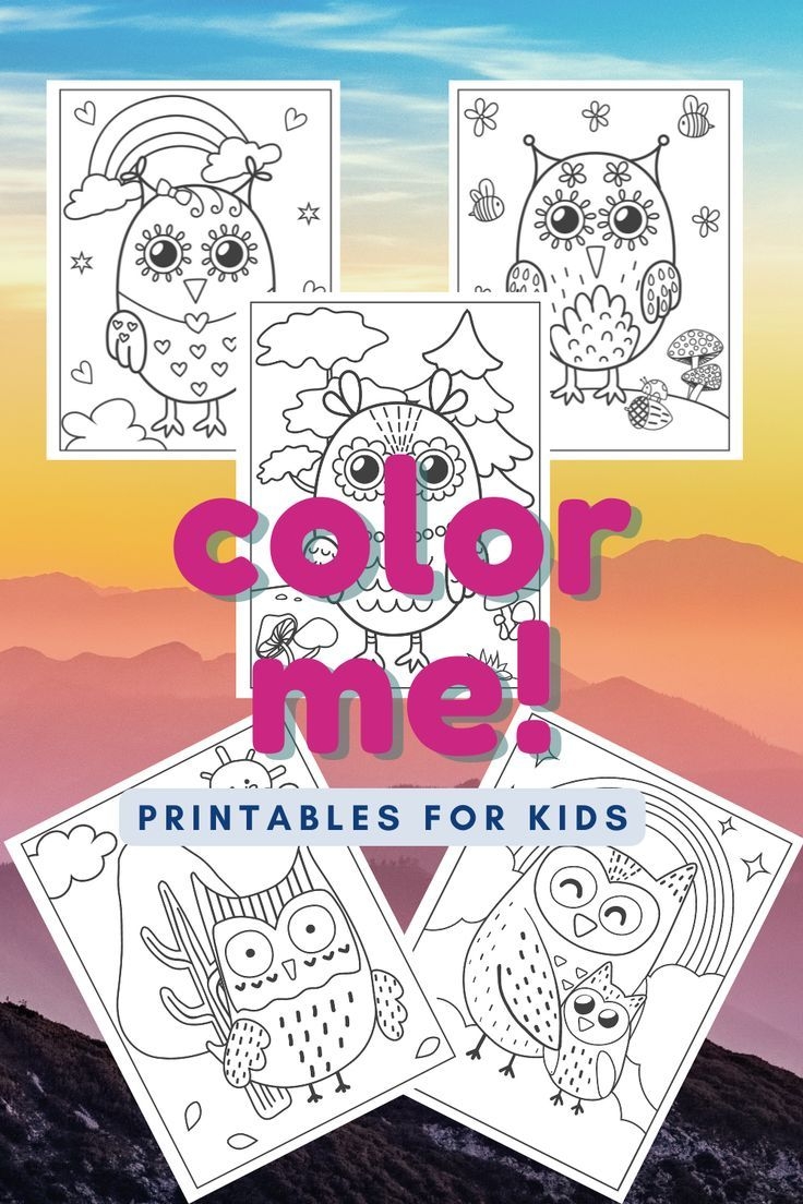 Owl Coloring Pages Cute And Adorable Owl Coloring Book For Kids Owl 