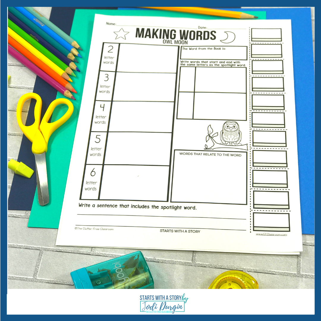 owl moon printable activities
