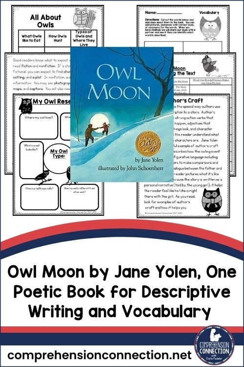 Owl Moon By Jane Yolen A Poetic Book For Description And Vocabulary 