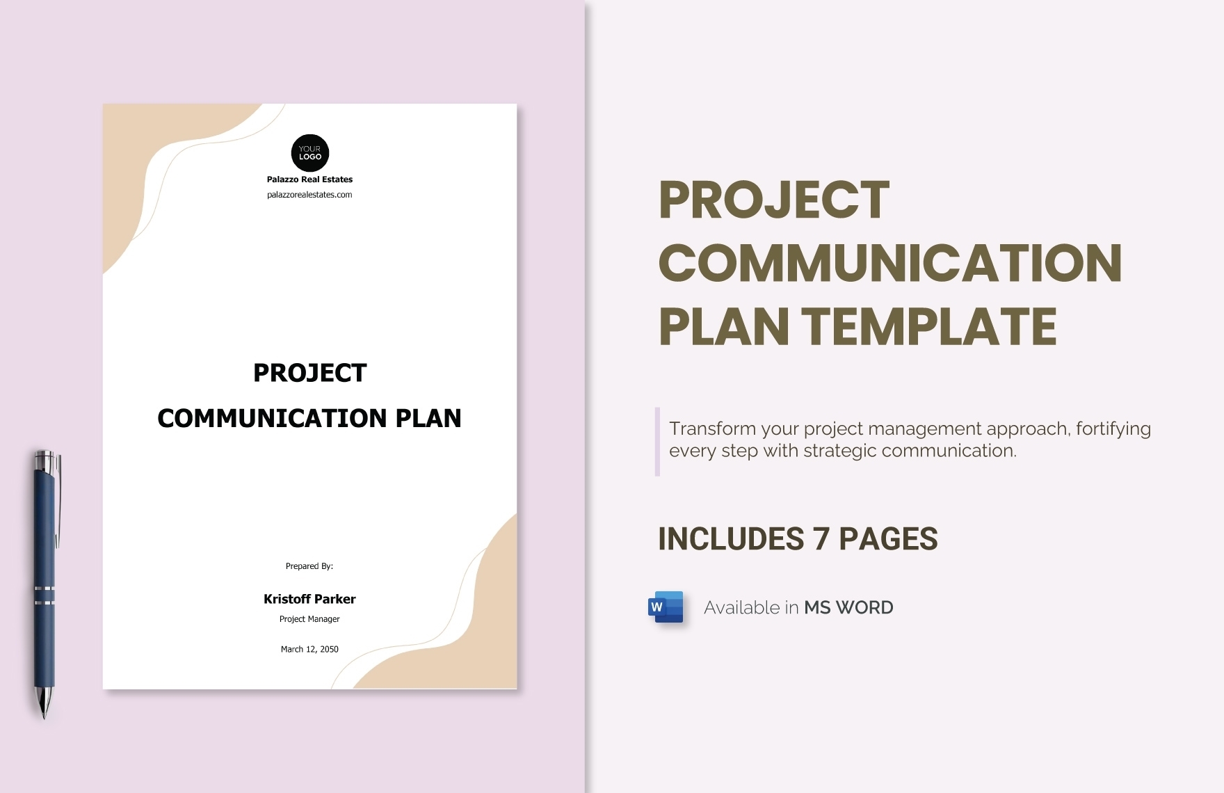 Page 2 Free Editable Communication Plan Templates In Word To Download