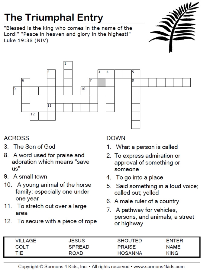 Palm Sunday Children 39 s Sermons From Sermons4Kids Sermons4Kids