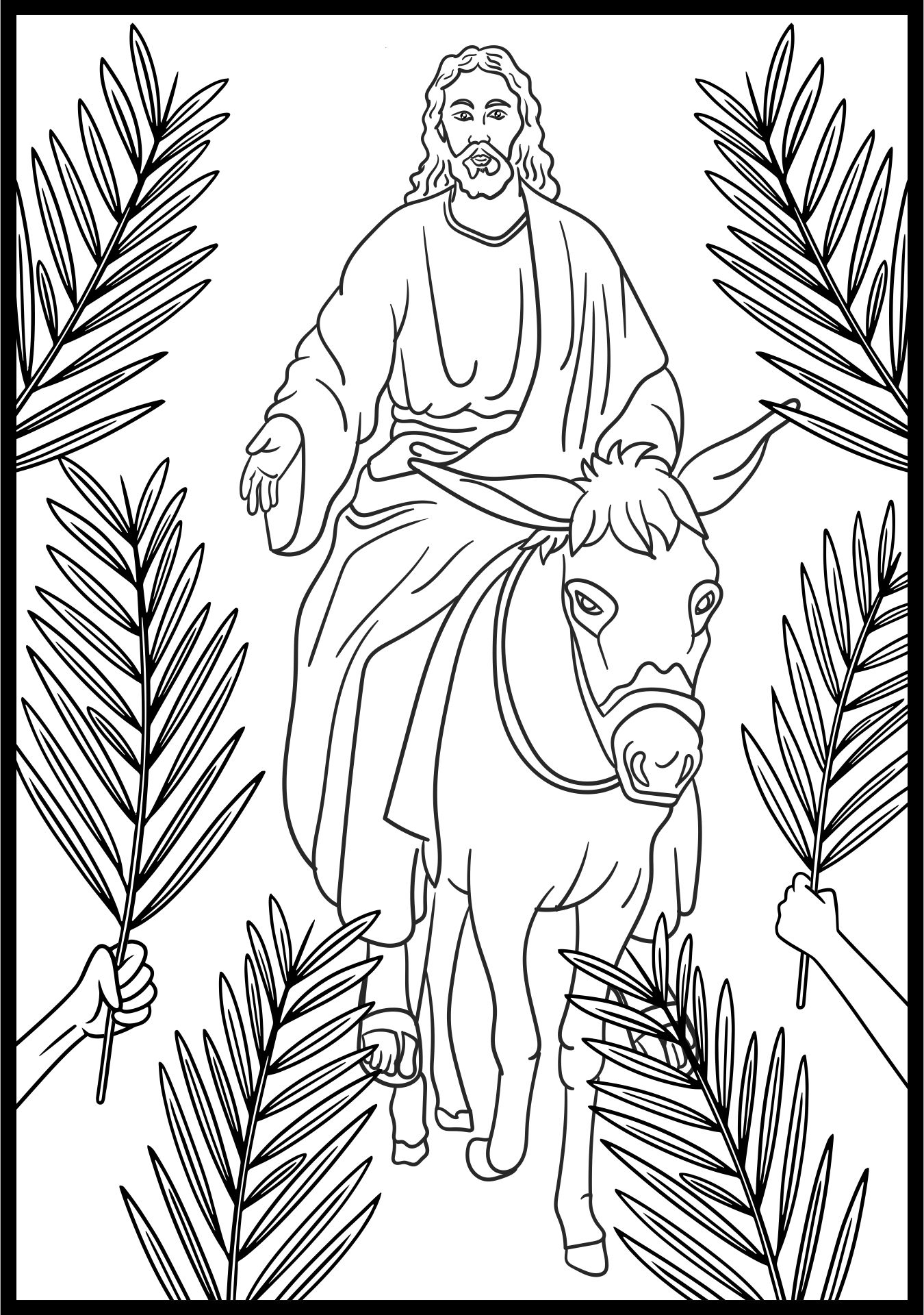 palm sunday activities for adults printable