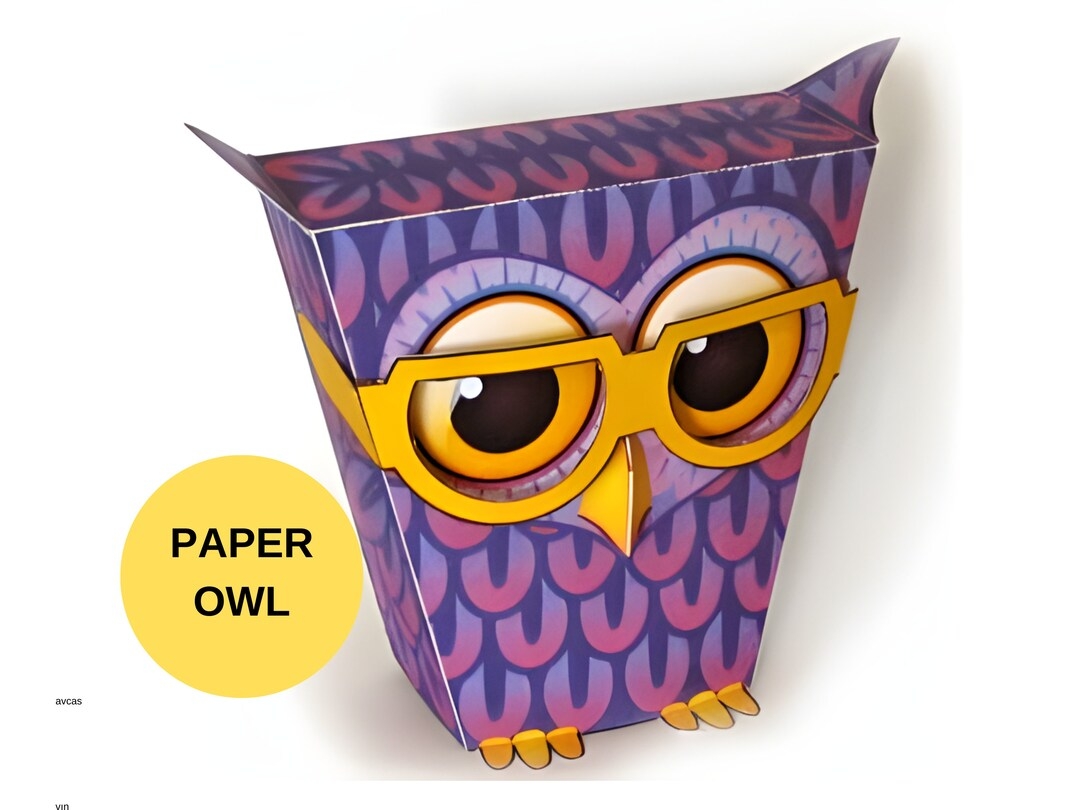 Paper Owl Printable Activity Sheets Instant Download Cut And Etsy