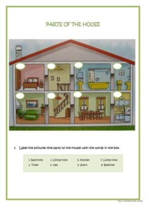 Parts Of The House Exercises Printable Infoupdate