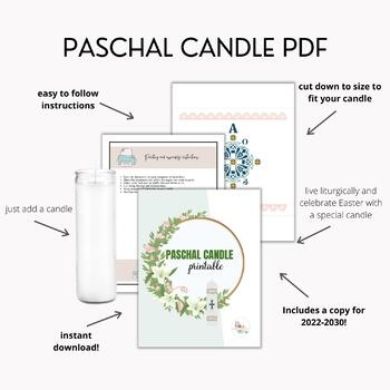 Paschal Candle PDF Dowload Easter Candle Printable By Roses For Heaven