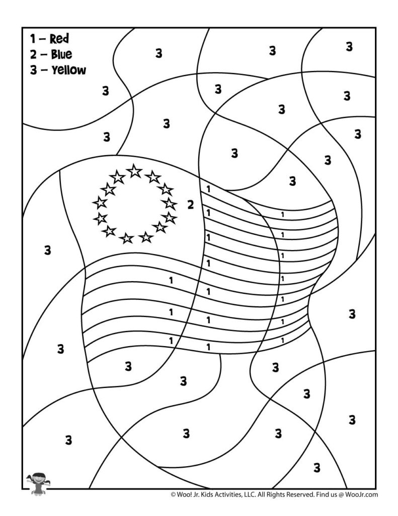 Patriotic Color By Number Pages Woo Jr Kids Activities Children 39 s 