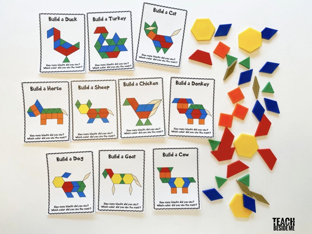 Pattern Block Activity Cards Printable Printable Word Searches