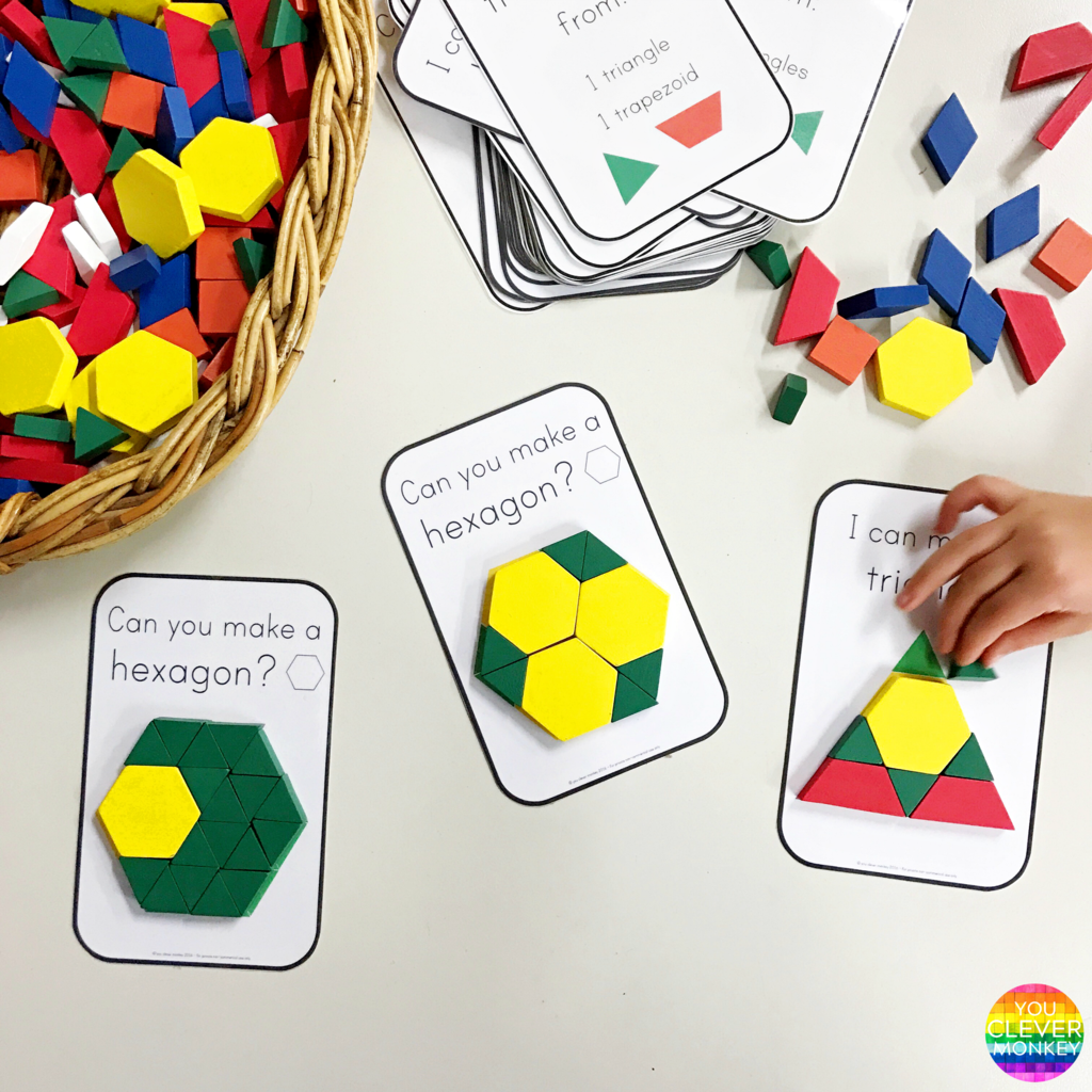 Pattern Block Activity Cards Printable Printable Word Searches