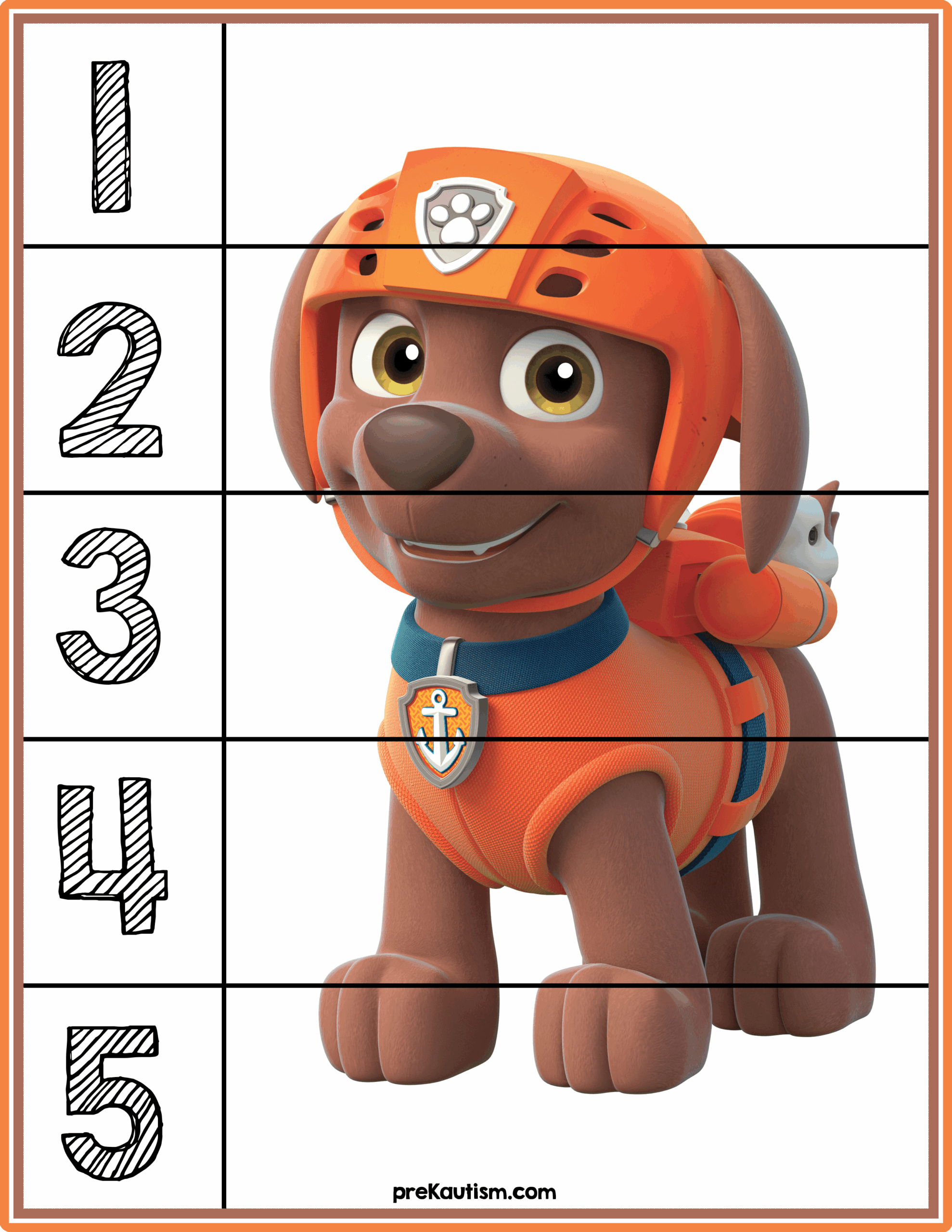 PAW Patrol Kindergarten Worksheets