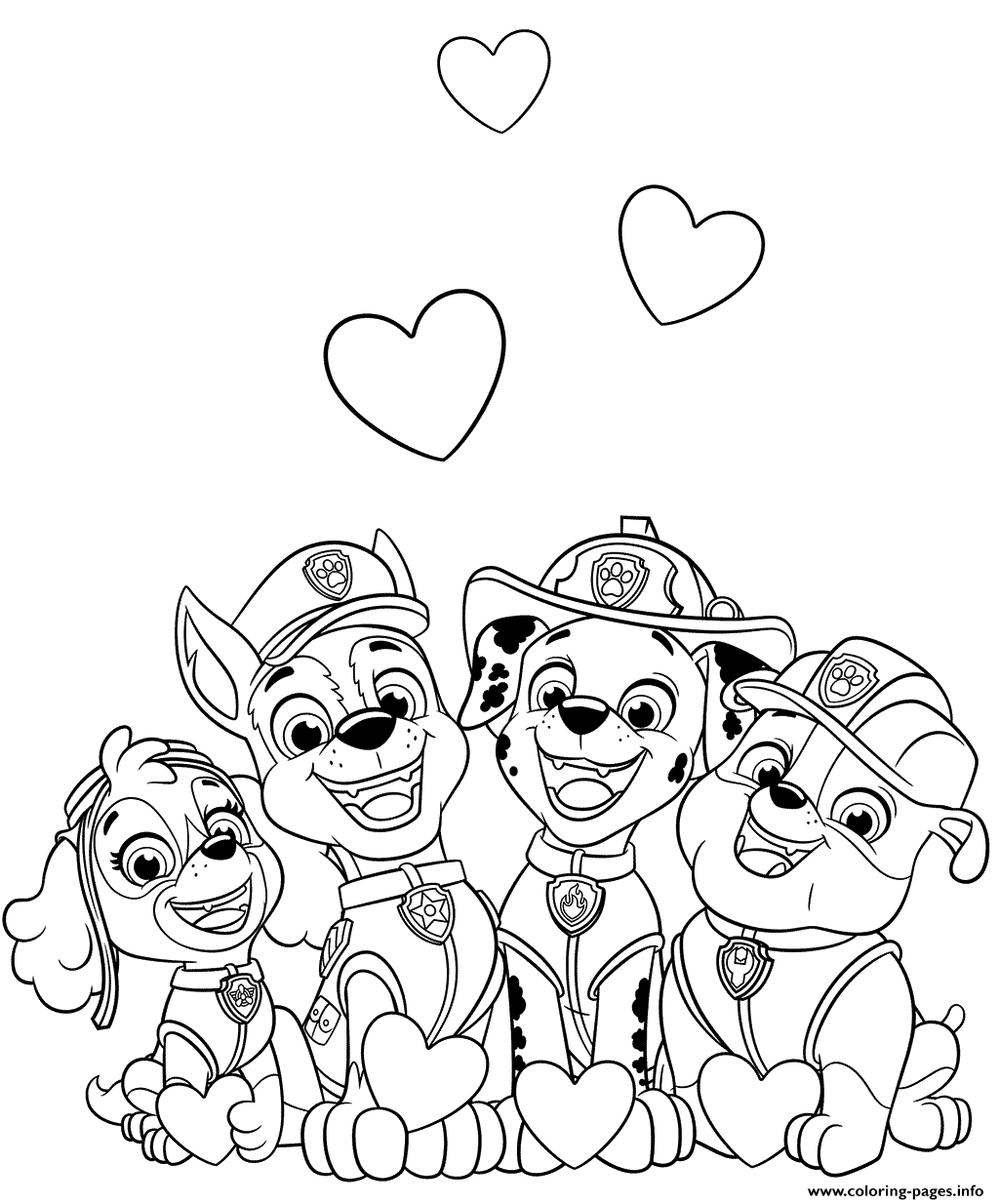 printable paw patrol pictures to color