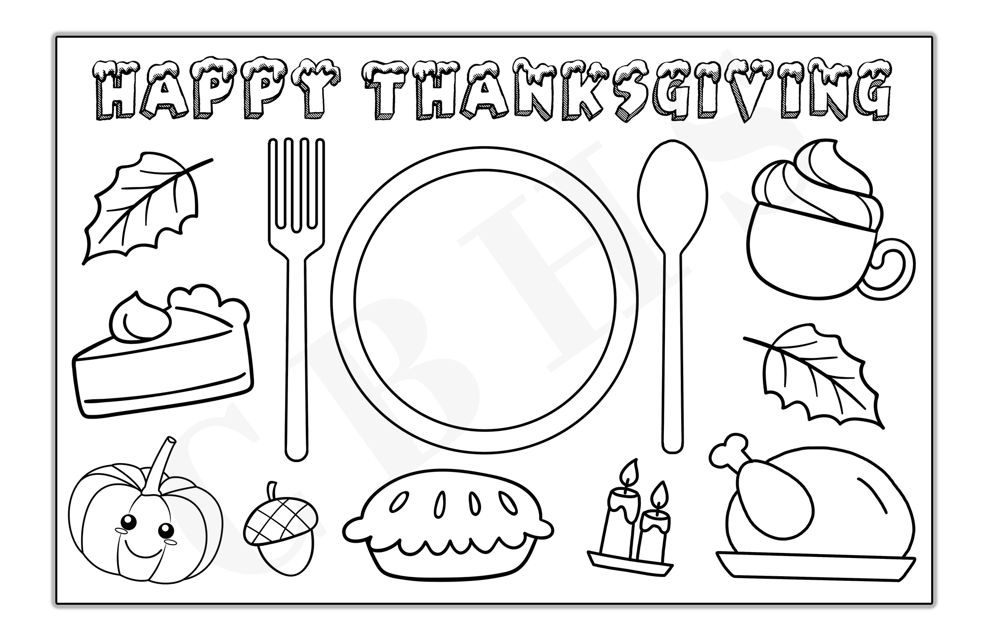 placemat activity printable
