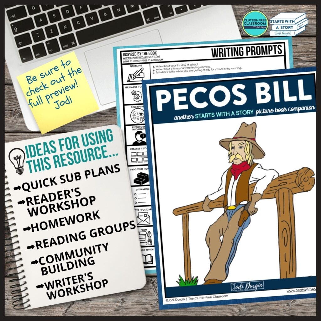 Pecos Bill Activities And Lesson Plans For 2024 Teaching With Jodi 