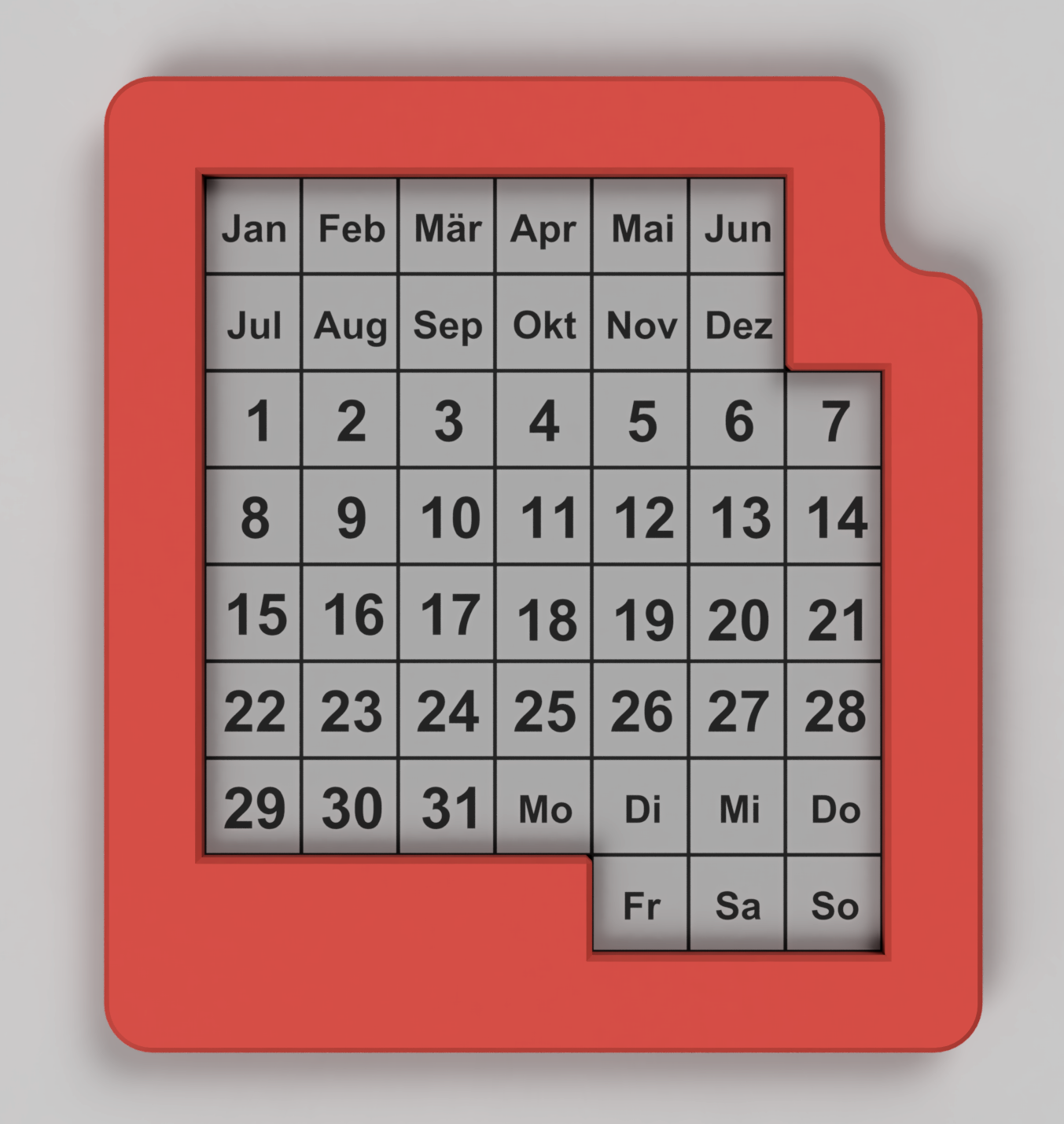 Pentomino Calendar By Whity Download Free STL Model Printables