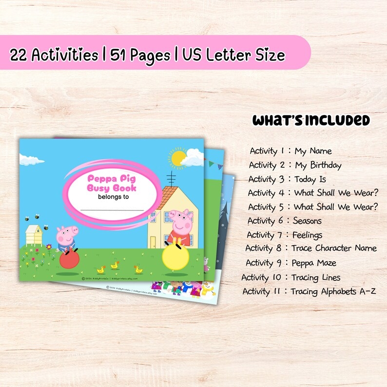 Peppa Pig Busy Book Peppa Printable Toddler Busy Book Activities