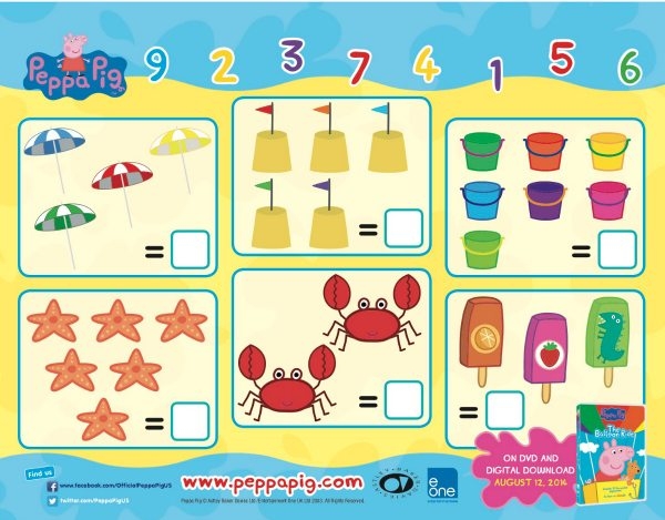 Peppa Pig Printable Math Activity Worksheet Mama Likes This